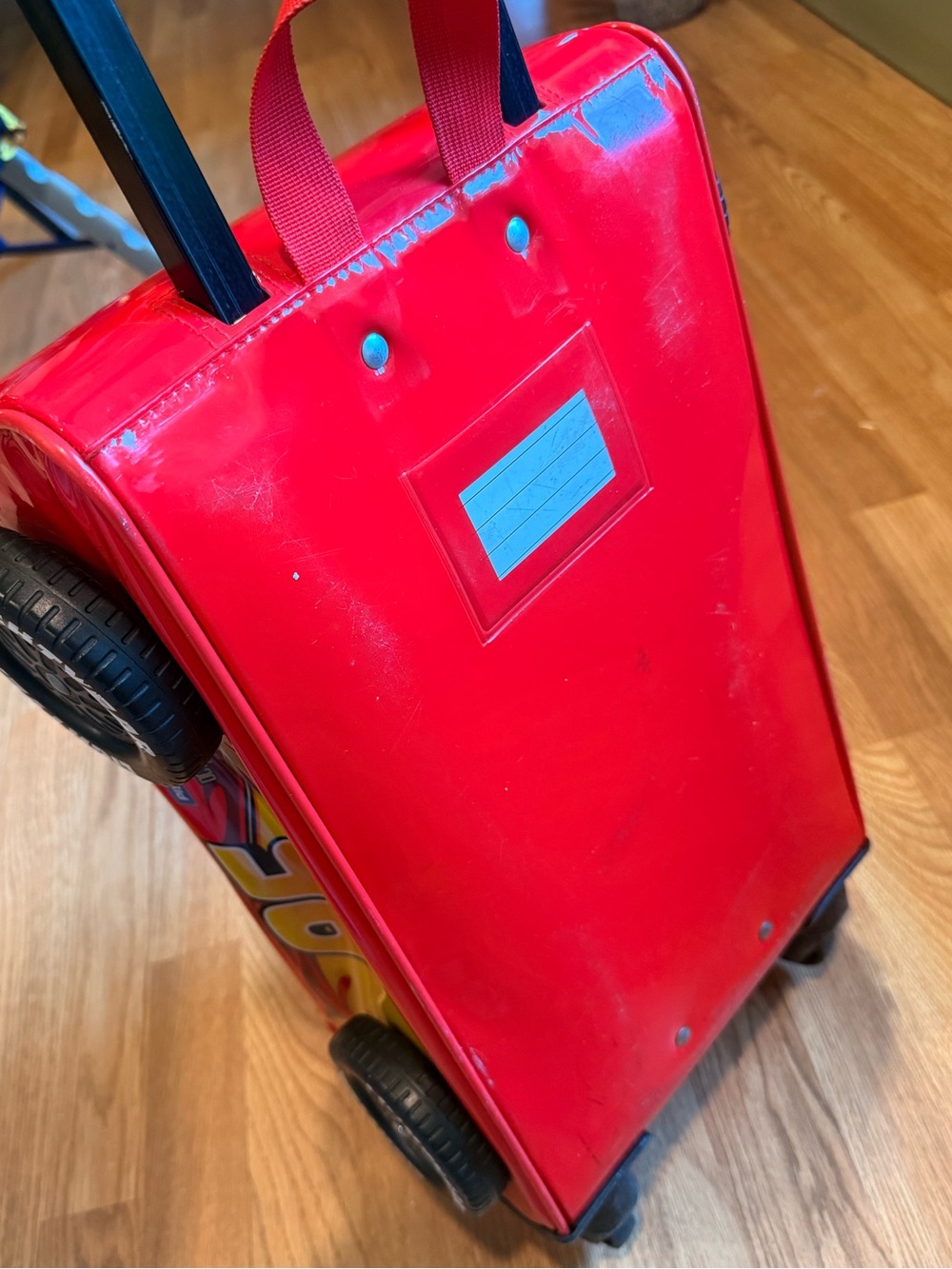 Disney Pixar Cars Lightning McQueen Rolling Luggage Suitcase Kids Vacation Bag - Picture 4 of 14